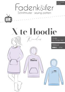 Fadenkäfer Papierschnittmuster X-te Hoodie Kinder